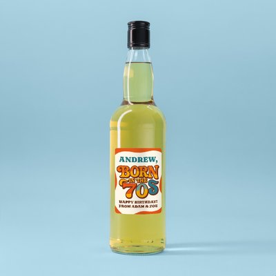 Personalised Born In The 70's Whisky 70cl