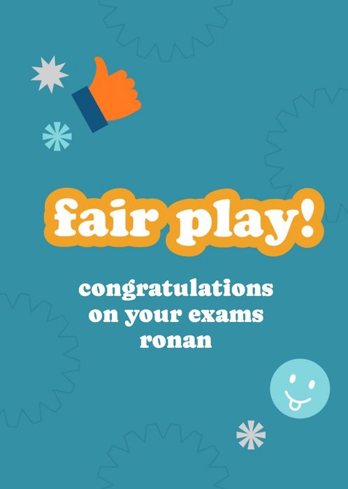 Typographic Fair Play Congratulations Card