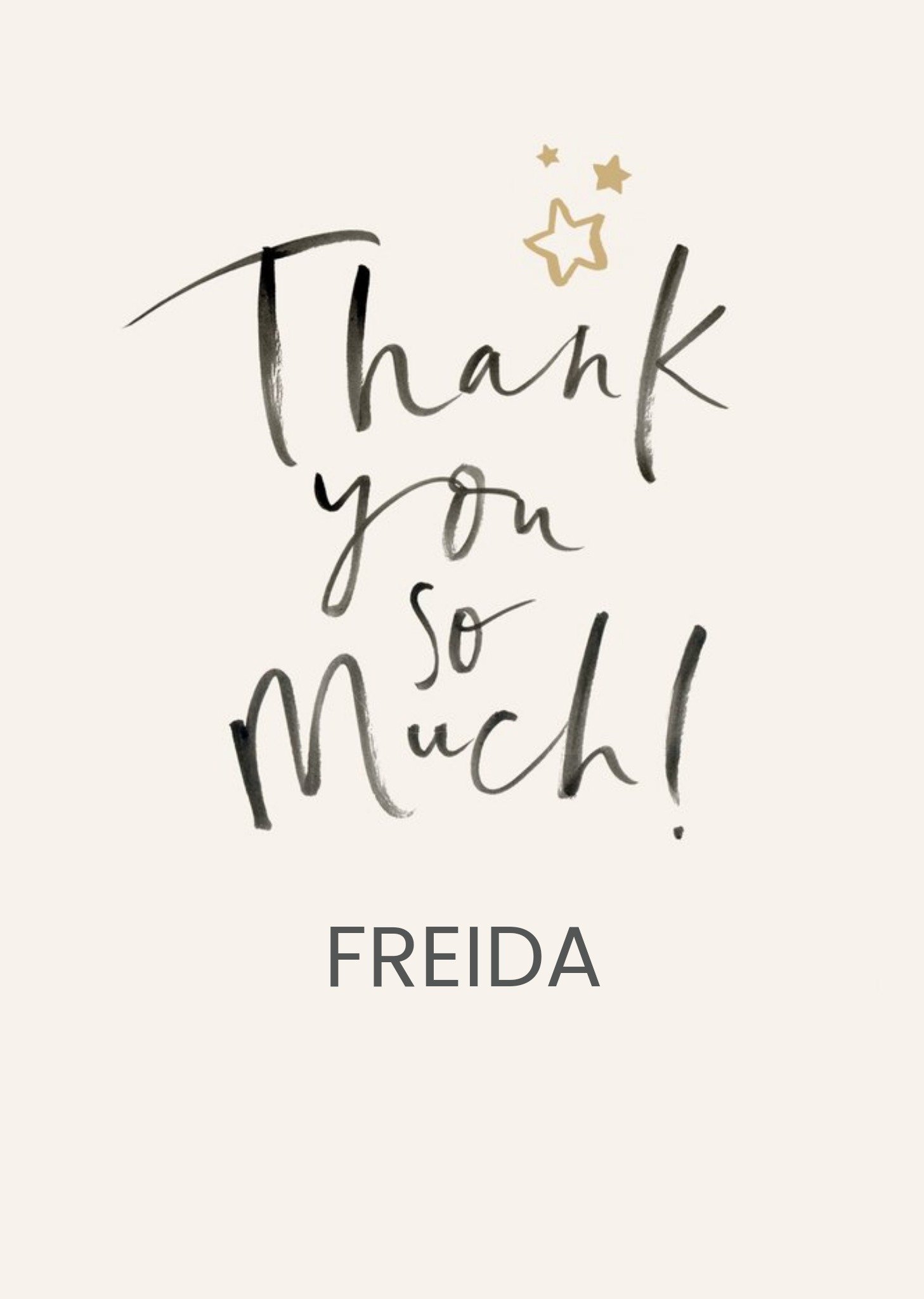 Moonpig Handwritten Typography On A White Background Thank You So Much Card