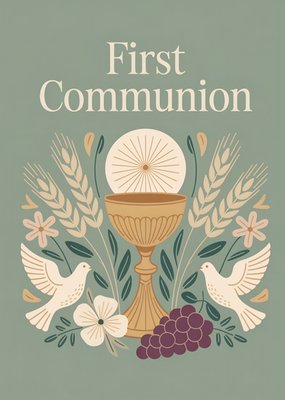 First Communion Illustrated Card