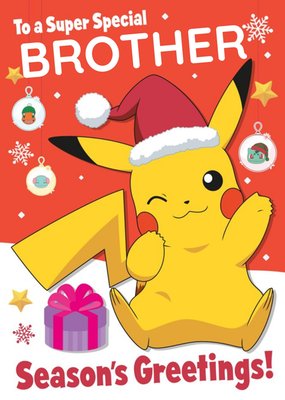 Pokemon Characters Season's Greetings Grandson Card