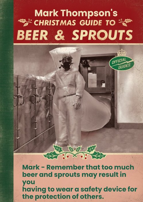 Christmas Guide To Beer And Sprouts Personalised Merry Christmas Card