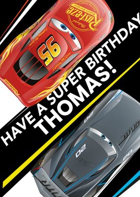 Disney Cars Mcqueen and Storm Have a Super Birthday Card