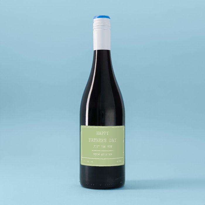 Personalised Happy Father's Day Just For You Red Wine 75cl