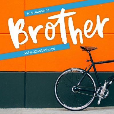 Bike Cruiser To An Awesome Brother Birthday Card