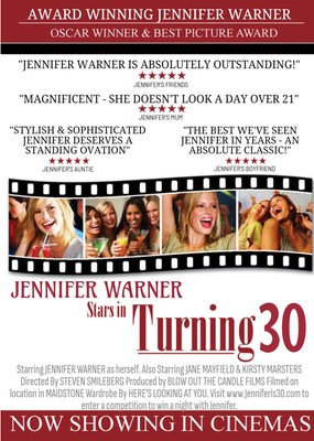 30th Birthday Card - Film Poster Parody