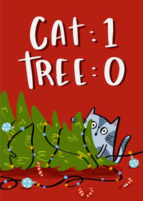 Cute Illustration Cat One Tree Zero Chris