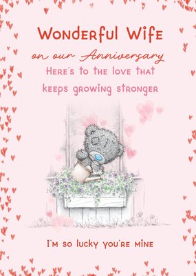 Tatty Teddy Wonderful Wife I'm So Lucky You’re Mine Anniversary Card