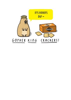 Gopher King Crackers Funny Fathers Day Card