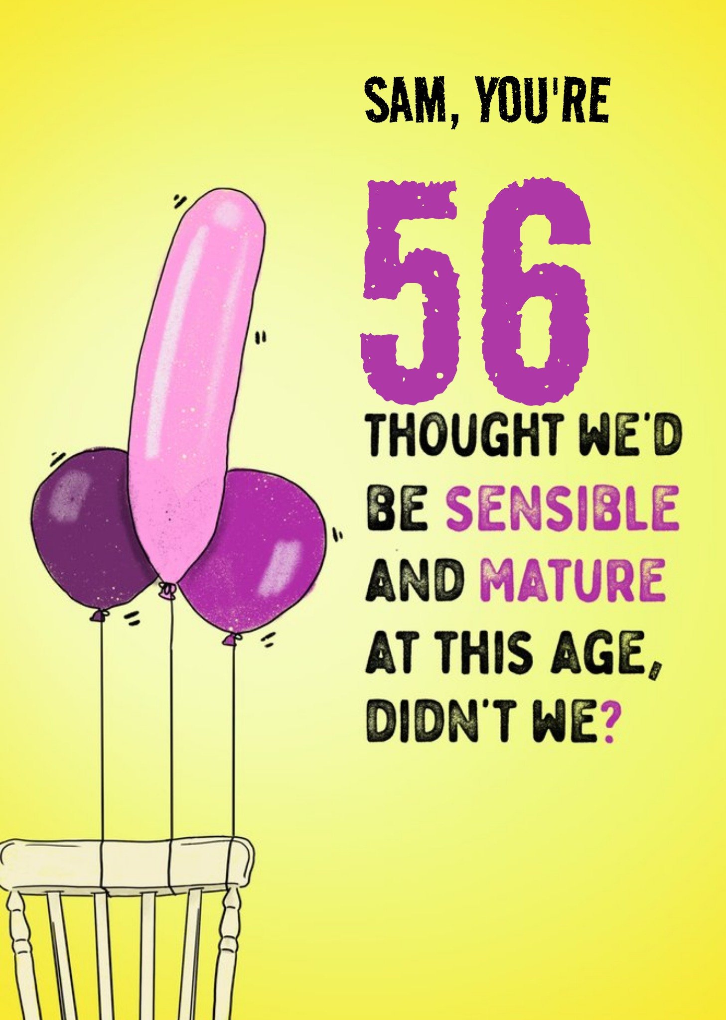 Moonpig Sensible And Mature Funny Personalise Birthday Card