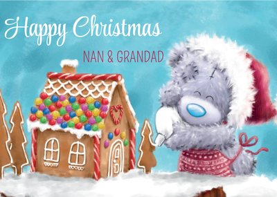 Me To You Tatty Teddy Gingerbread House Christmas Card For Nan And Grandad