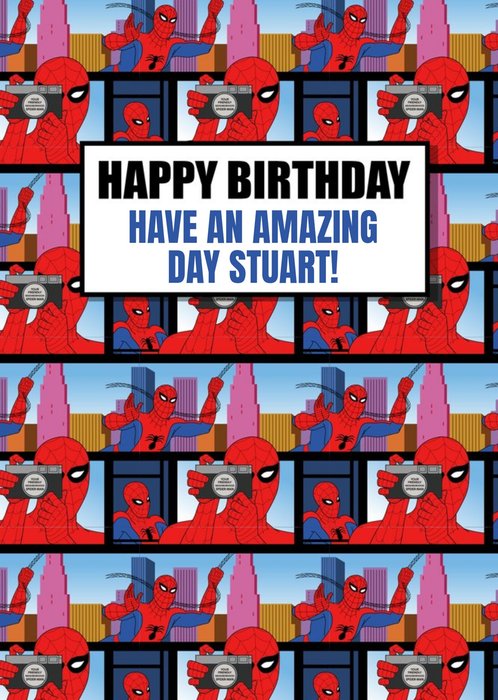 Marvel Spiderman Happy Birthday Have An Amazing Day Card