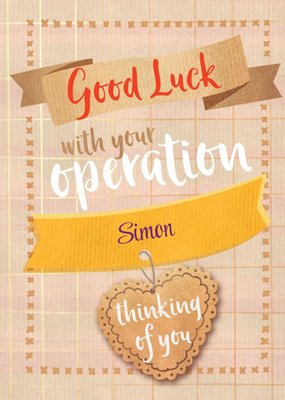 Catherine Worsley Operation Editable Good Luck Card