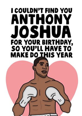 Funny Boxer Heart Throb Birthday Card