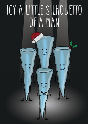 Musical Icicle Pun Christmas Card