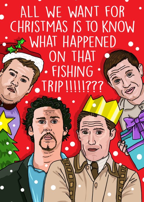 British Sitcom Character Illustrated Christmas Card