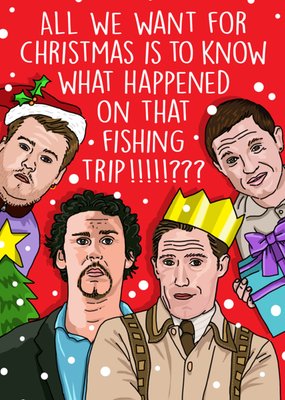 British Sitcom Character Illustrated Christmas Card