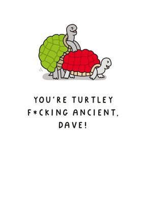 You're Turtley F*cking Ancient Birthday Card