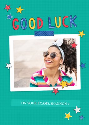 Good Luck Photo Upload Stars Card