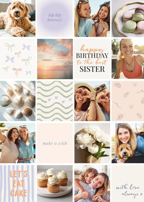 Best Sister Multiple Photo Upload Birthday Card