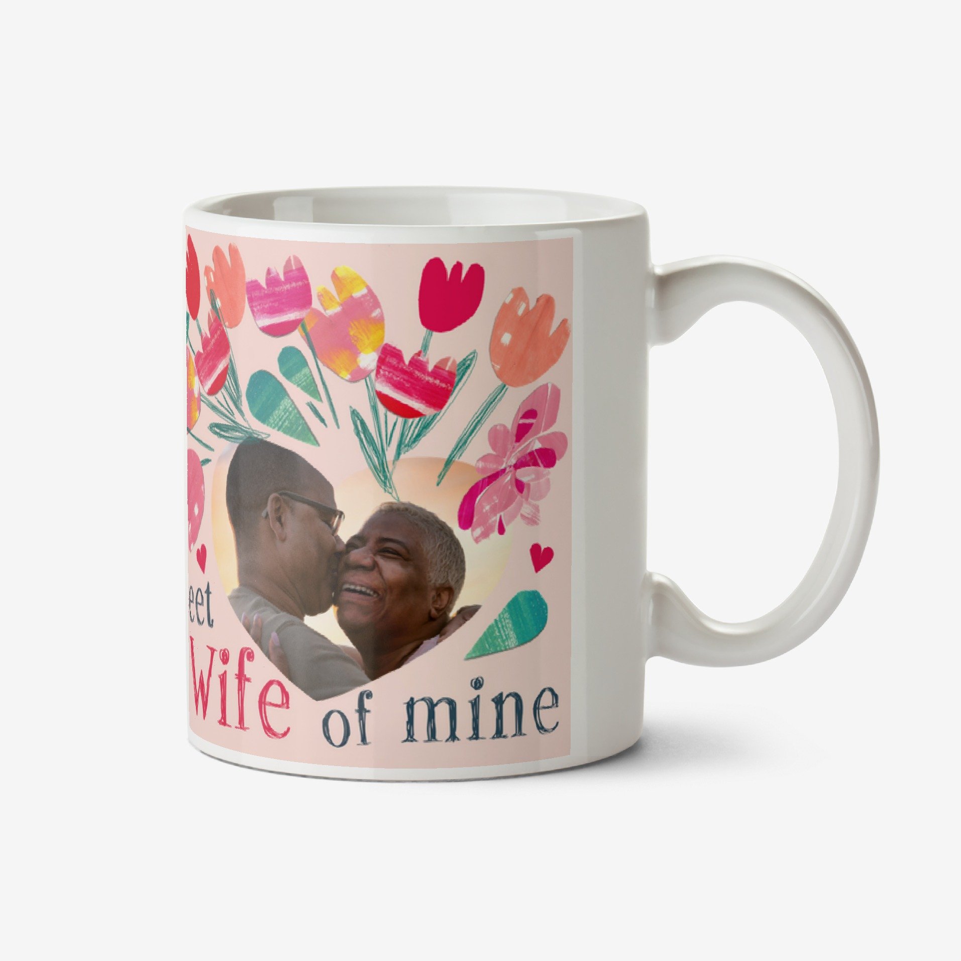 Moonpig Floral So Much Love For You Sweet Wife Photo Upload Mug Ceramic Mug