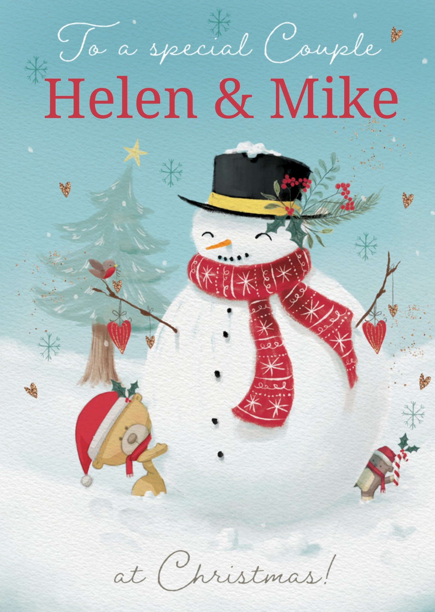 Moonpig To A Special Couple Christmas Card