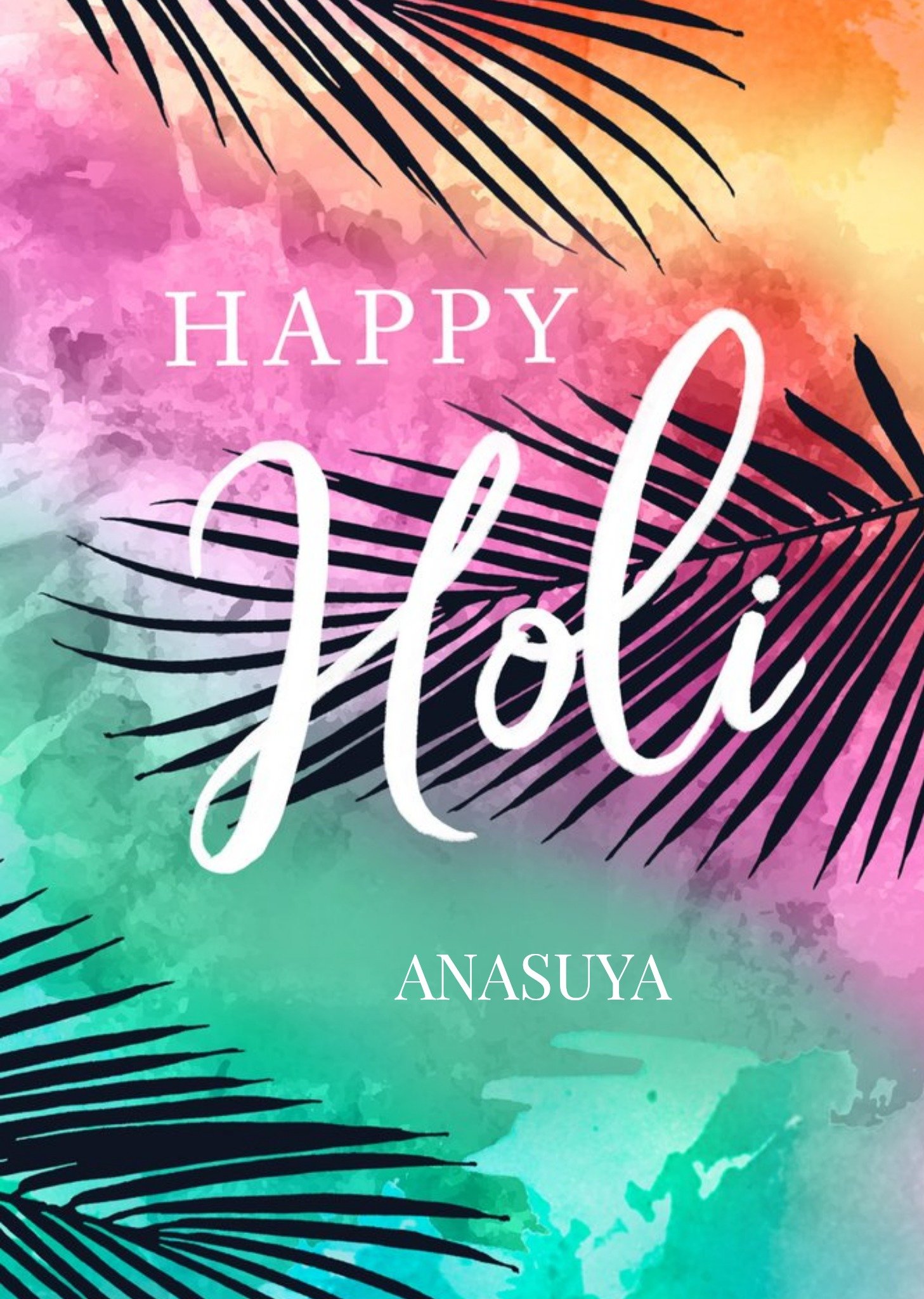 Okey Dokey Design Okey Dokey Tropical Happy Holi Card