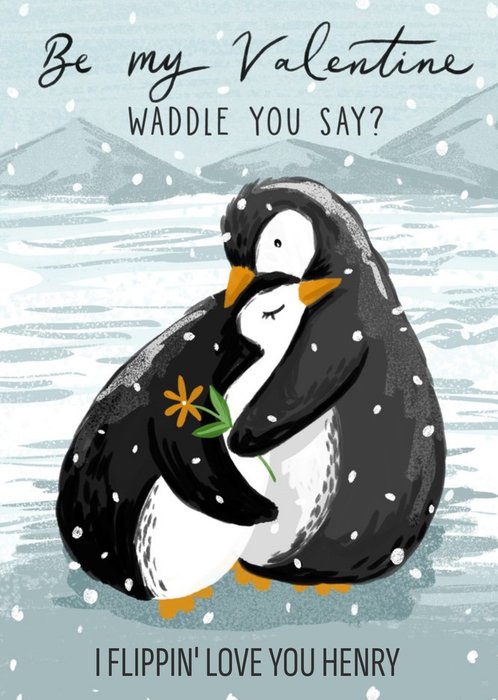 Okey Dokey Be My Valentine Waddle You Say Valentine's  Day Card