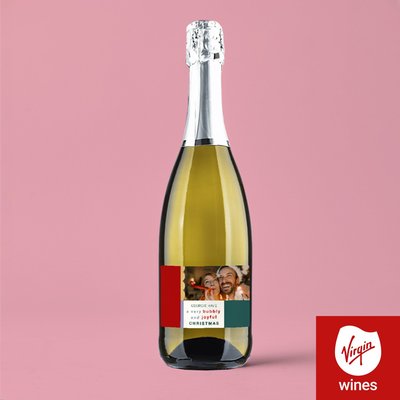 Personalised Christmas Photo Prosecco 75cl