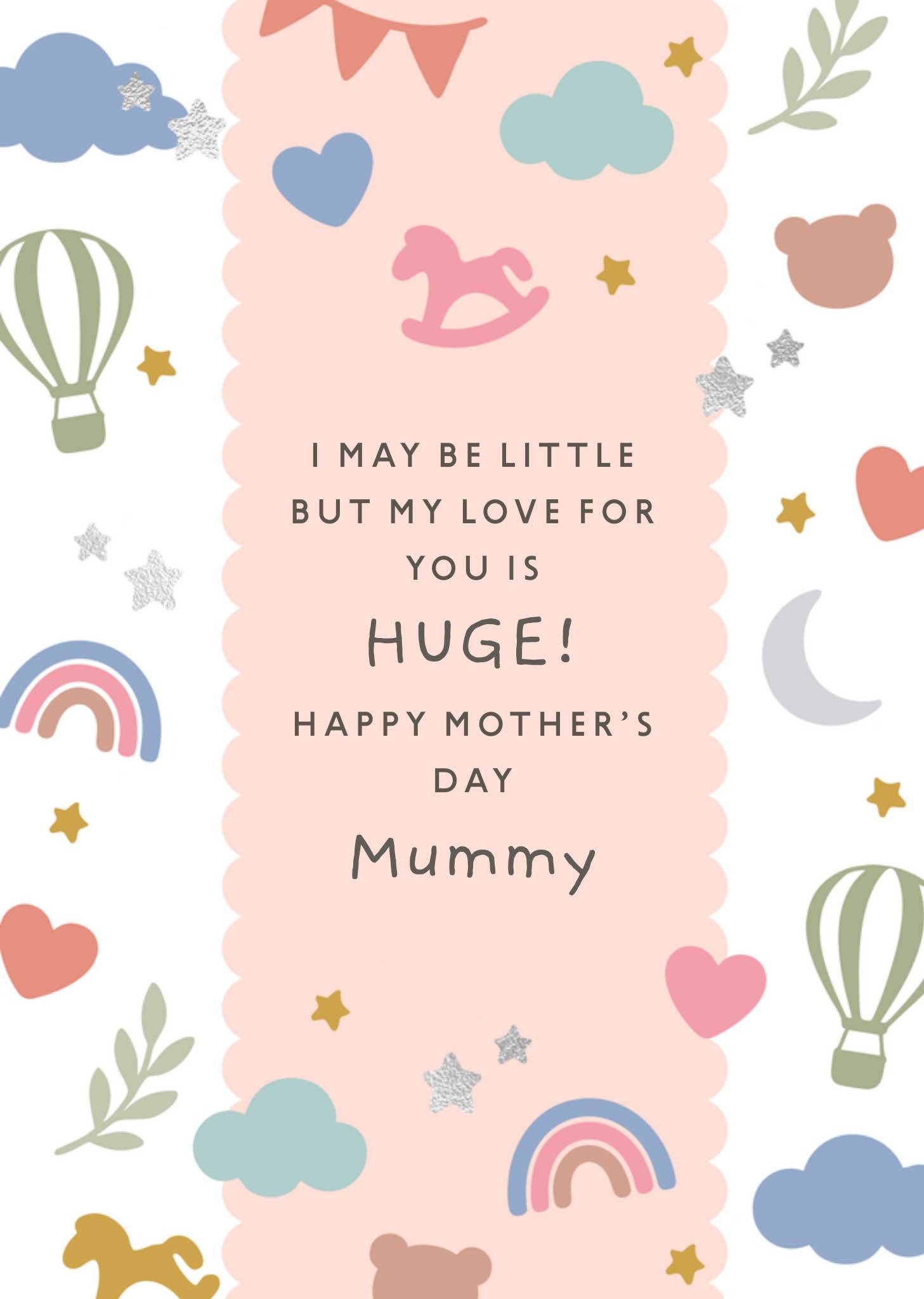 Moonpig I May Be Little But My Love For You Is Huge Illustrated MotherâS Day Card