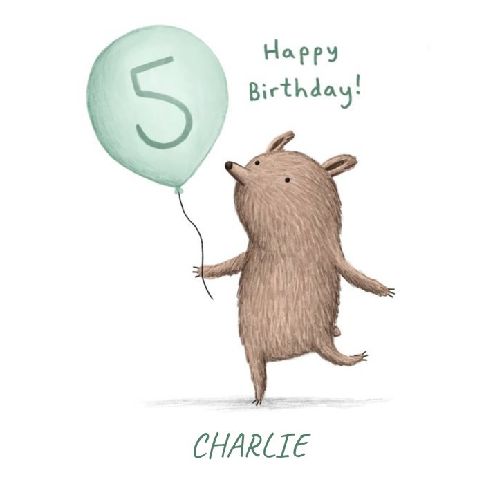 Cute Bears 5th Birthday Card