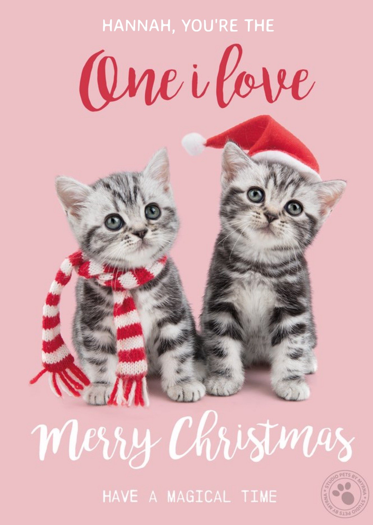 Studio Pets Merry Christmas You're The One I Love