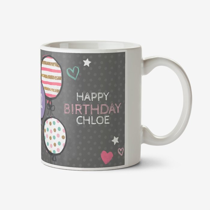 Pretty Pastel Balloons Birthday Photo Mug