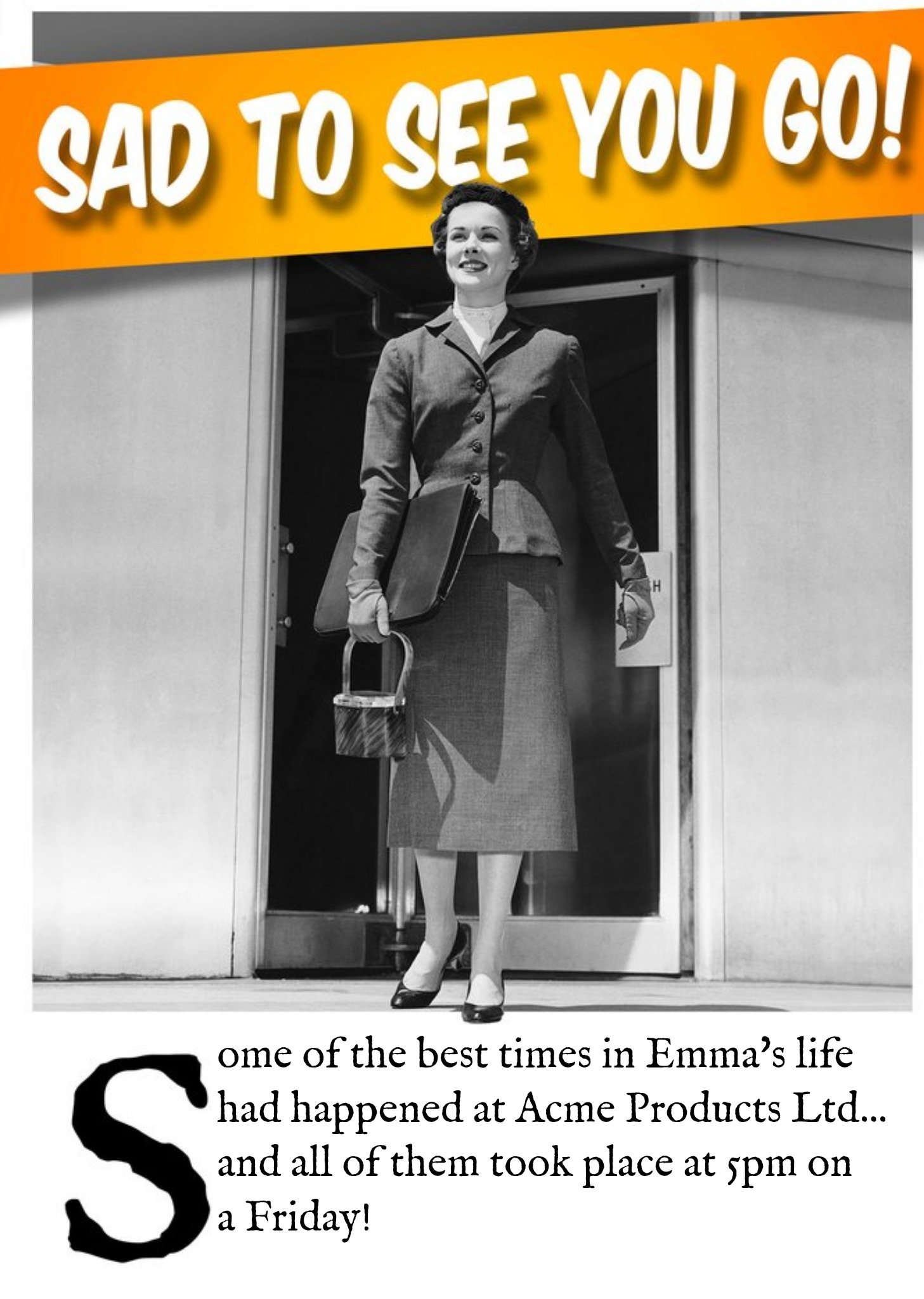 Moonpig Personalised News Clipping Leaving Card