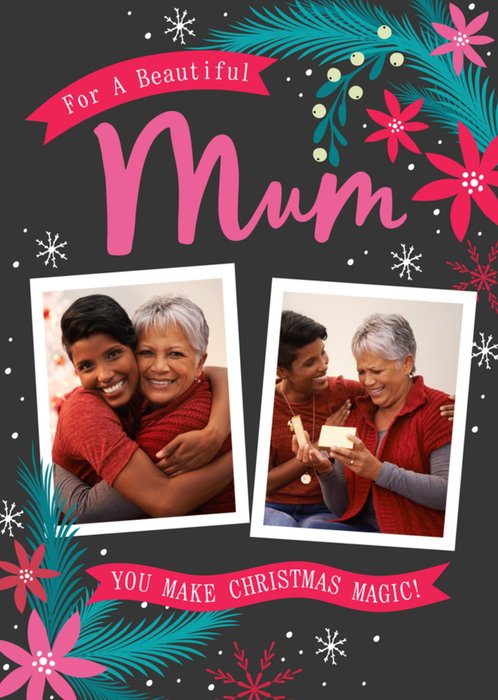 Beautiful Mum Photo Upload Christmas Card