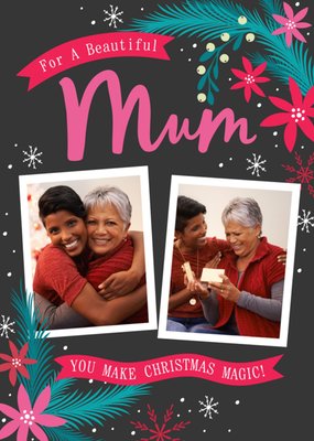 Beautiful Mum Photo Upload Christmas Card