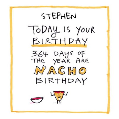 Birthday Card - Nachos - Food - Illustration