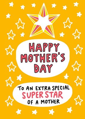 Angela Chick Bright Yellow Typographic Mother's Day Card