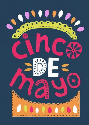 Cinco De Mayo Bright Papercut Pattern Card