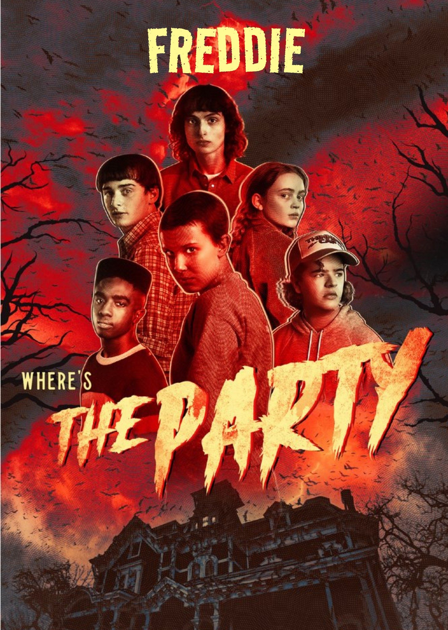 Moonpig Stranger Things Where's The Party Card