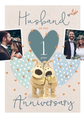 Boofle Husband Photo Upload Anniversary Card