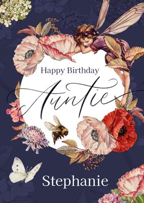 Flower Fairies Auntie Birthday Card