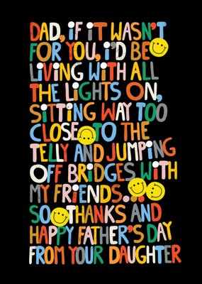 Kate Smith Co. Jumping Off Bridges Father's Day Card