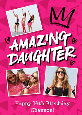 Amazing Daughter Photo Upload Birthday Card