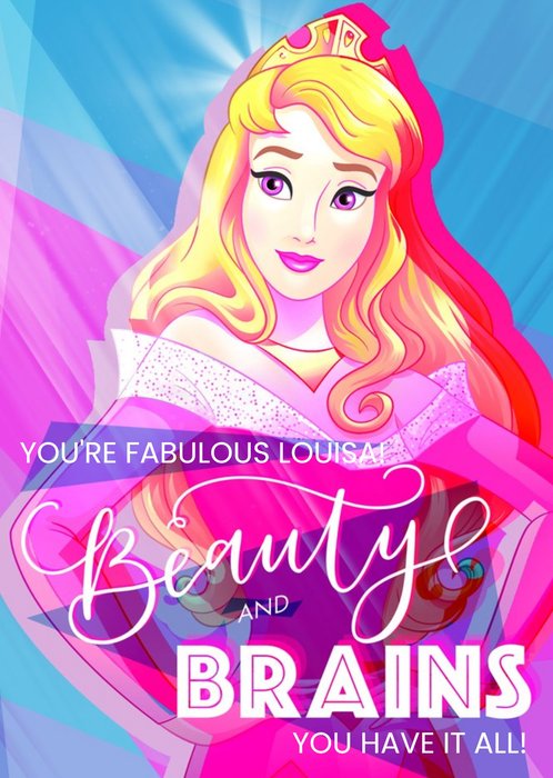 Disney Sleeping Beauty Princess Aurora Beauty And Brains Card