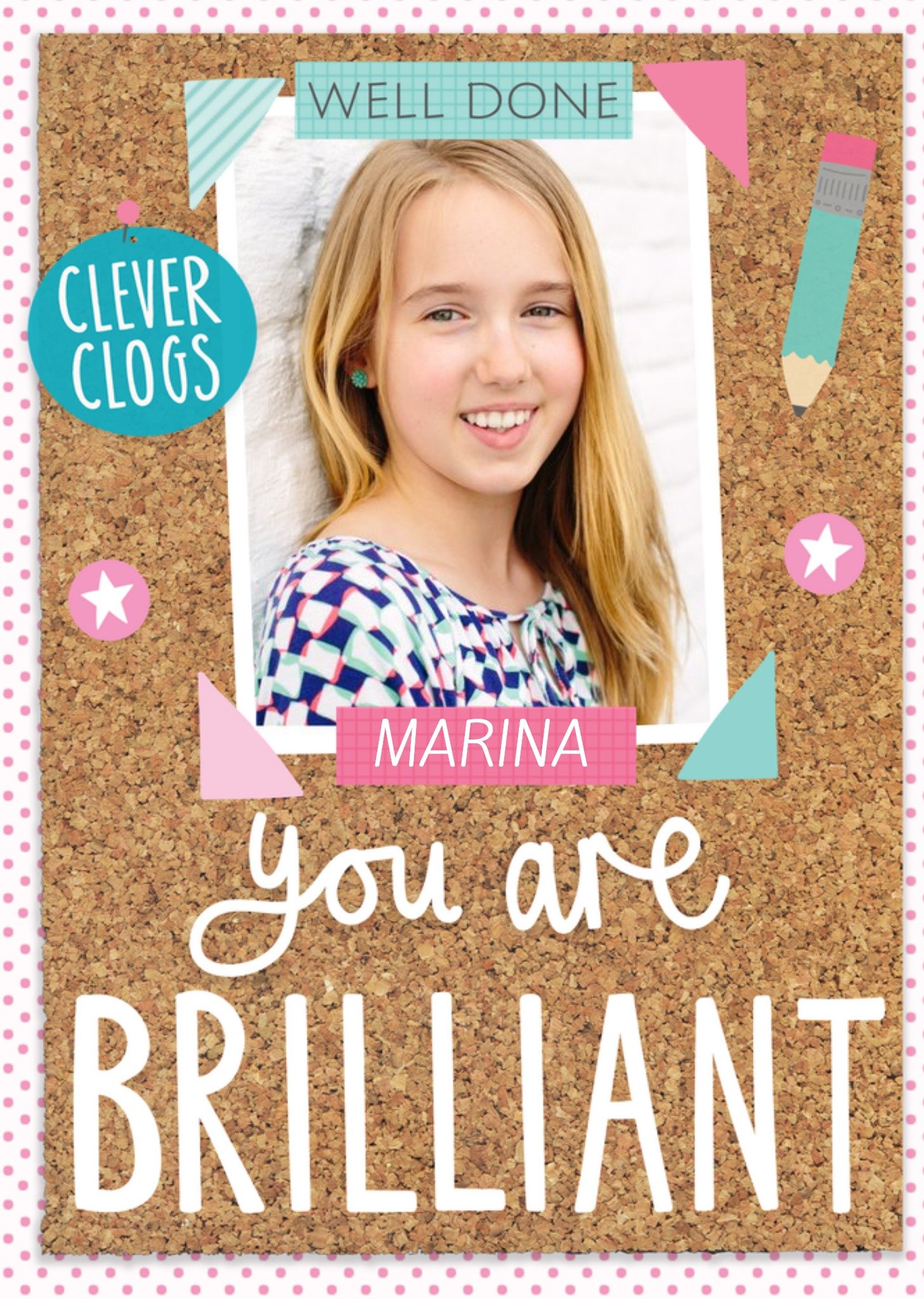 Moonpig Pinboard You Are Brilliant Photo Upload Card