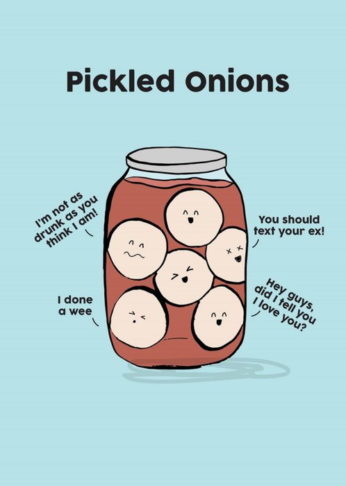 Scribbler Pickled Onions Illustrated Pickle Onions Humour Card