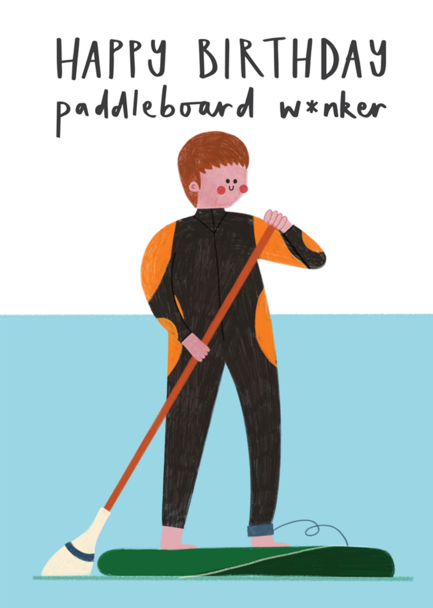 Moonpig Funny Paddleboarding Birthday Card