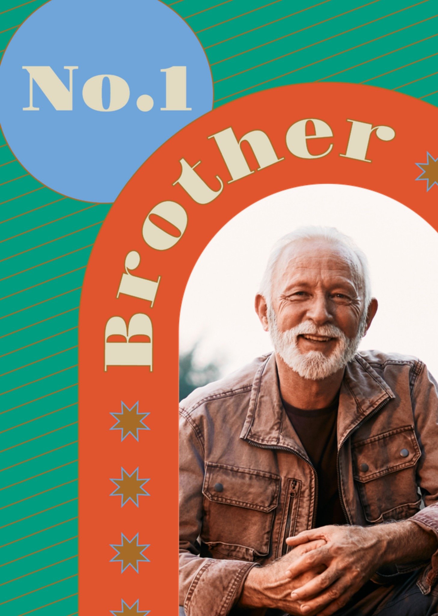 Moonpig No1 Brother Arched Frame Photo Upload Birthday Card