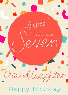 Scatterbrain Letters by Julia Granddaughter 7th Birthday Card